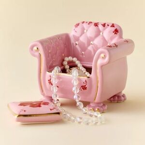 Urban Outfitters Home Amelie Chair Trinket Dish in Pink/Red | NWT